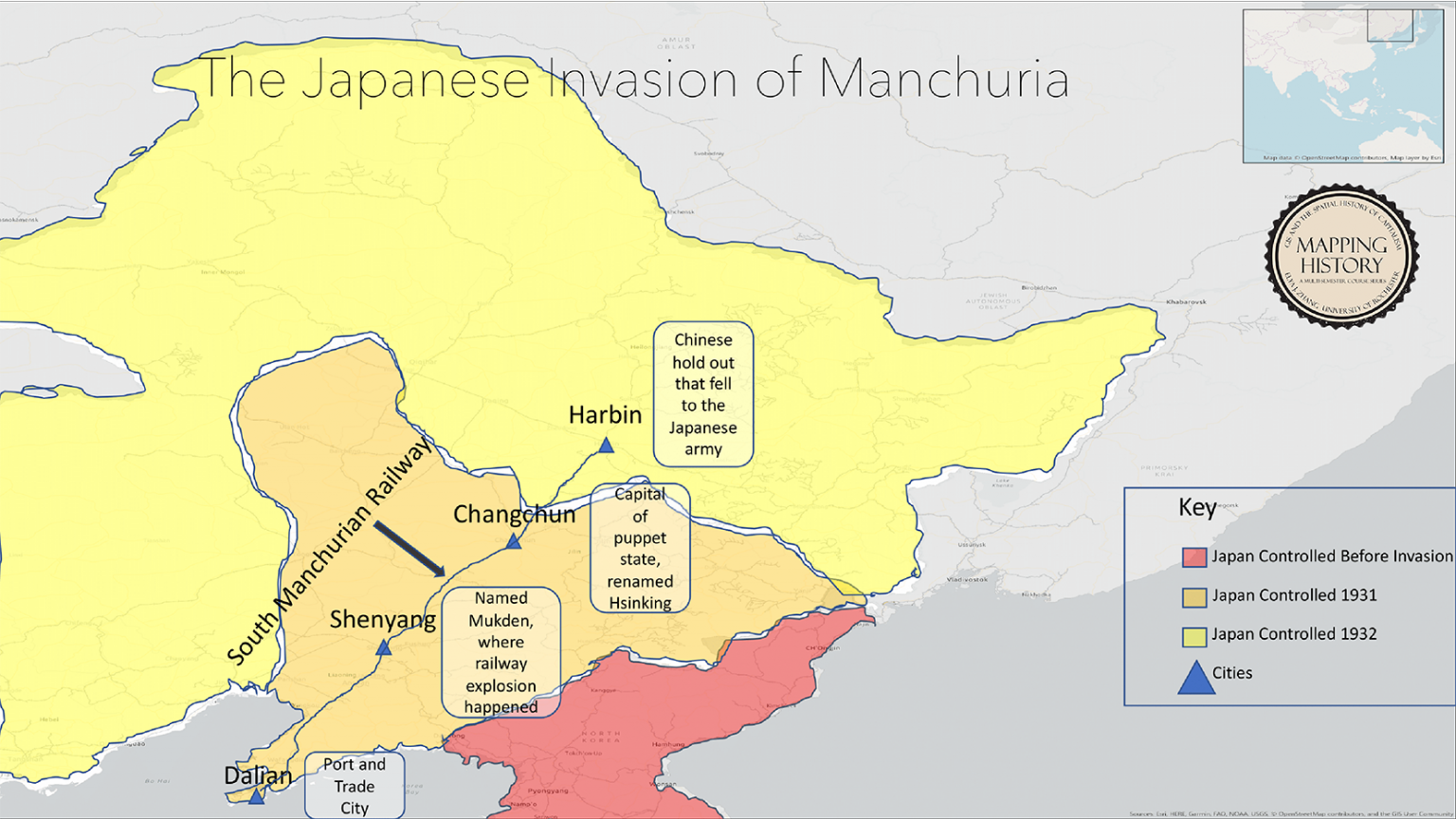 Manchuria The 1931/32 Invasion – Mapping History